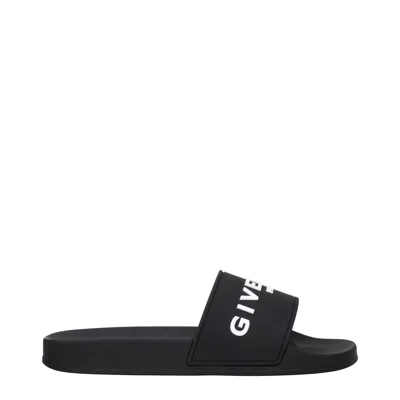 GIVENCHY GIVENCHY CIABATTE E ZOCCOLI UOMO GOMMA NERO/BIANCO