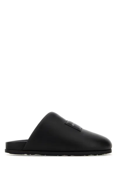 Givenchy Black Leather Slippers