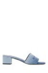 Givenchy '4g' Open Toe Block Heel Sandals In Medium Blue