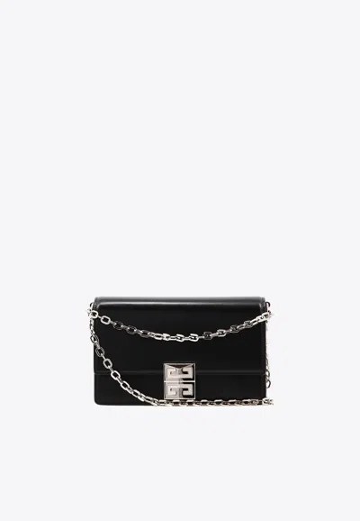 Givenchy Small 4g Leather Crossbody Bag In Black