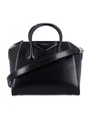 Givenchy Antigona Glossed Leather Top Handle Bag In Black