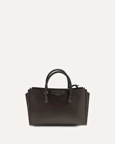 Givenchy Small Antigona Catchall Glossy Grained Leather Handbag In Gray
