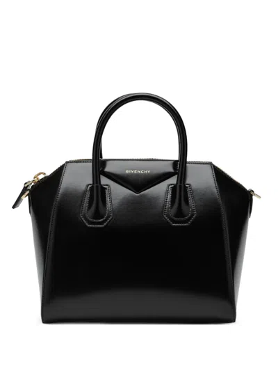 Givenchy Antigona Mini Top Handle Bag In Grained Leather In Black