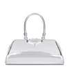 Givenchy Small Antigona East-west Laminated Leather Handbag In Silver