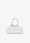 Givenchy Small Antigona East-west Shoulder Bag In Laminated Leather In Silver