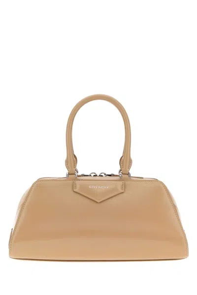 Givenchy Small Antigona East-west Leather Handbag In Beige O Tan