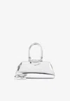 Givenchy Small Antigona East-west Laminated Leather Handbag In Silver