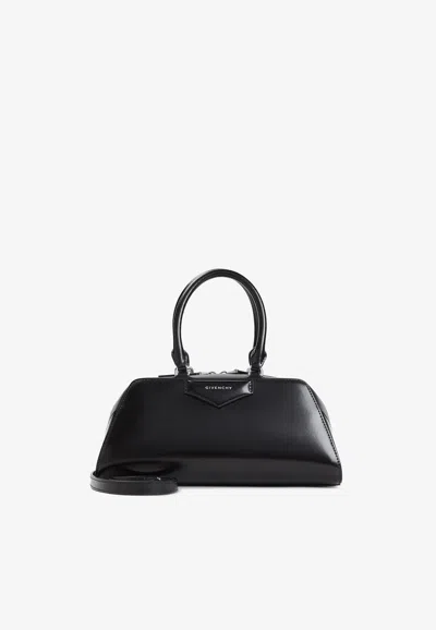 Givenchy Small Antigona Ew Calf Leather Top Handle Bag In Black
