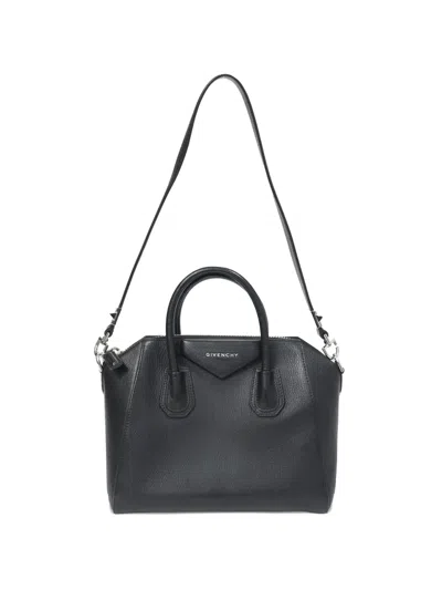 Pre-owned Givenchy Small Antigona Leather Handbag In Black