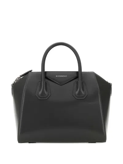 Givenchy Small Structured Leather Antigona Shoulder Bag In Gray