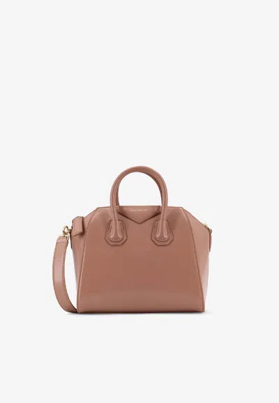 Givenchy Small Antigona Leather Handbag In Brown