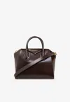 Givenchy Small Antigona Leather Top Handle Bag In Brown