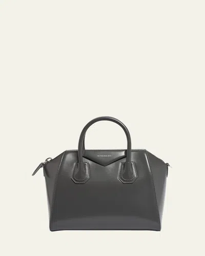 Givenchy Small Antigona Leather Top-handle Bag In Gray