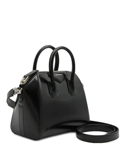 Givenchy Small Antigona Leather Tote Bag In Black