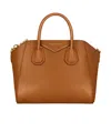 Givenchy Antigona Small Top-handle Bag In Shiny Tumbled Leather In Brown