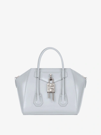 Givenchy Small Antigona Lock Bag In Box Leather In Metallic