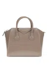 Givenchy Gray Calf Leather Bos Taurus Shoulder Bag In Brown