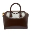 Givenchy Small Antigona Bag In Box Leather In Ebony Brown