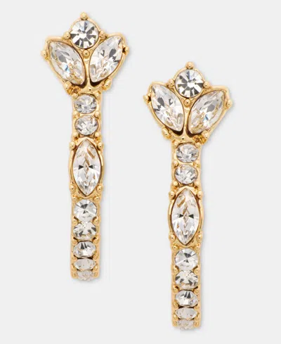 Givenchy Small Crystal C-hoop Earrings, 0.8" In Gold