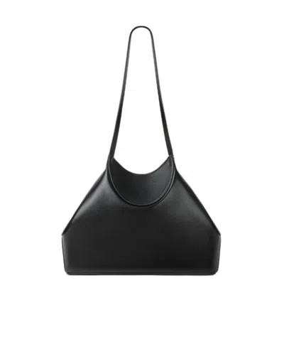 Givenchy Small Facet Tote Bag In Grained Leather In Black