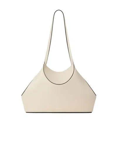 Givenchy Small Facet Tote Bag In Grained Leather In Cream