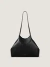 Givenchy Small Facet Tote Bag In Grained Leather In Black