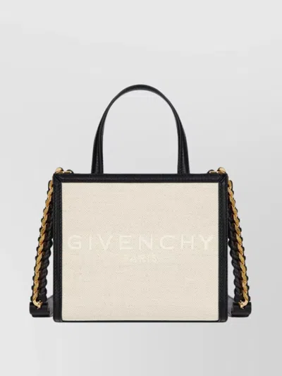 GIVENCHY SMALL G TOTE IN CANVAS AND LEATHER