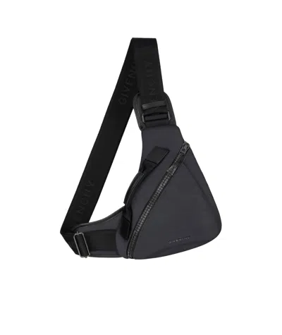Givenchy Small G-zip 4g Triangular Shoulder Bag In Black