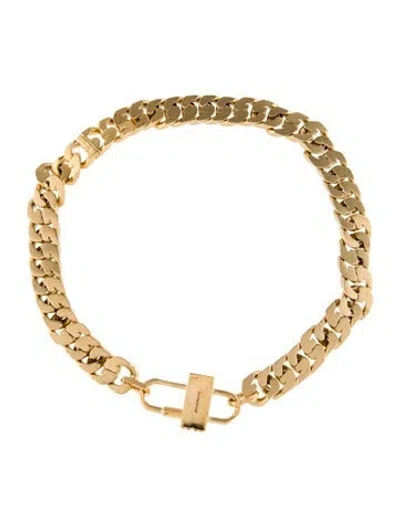 Pre-owned Givenchy Small G-chain Lock Necklace, 19" In Multi