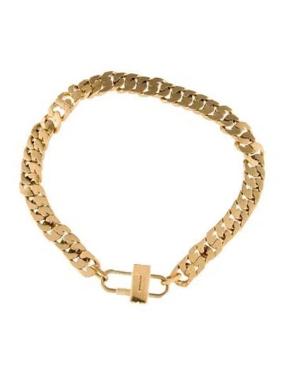 Pre-owned Givenchy Small G-chain Lock Necklace, 19" In Multi