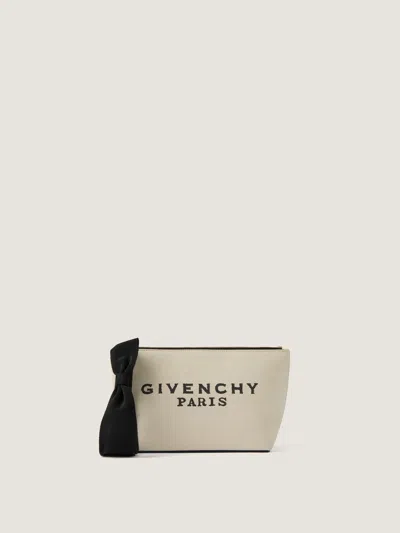 Givenchy Small  Pouch In Canvas With Bow In Multi