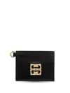 Givenchy 4g Card Holder In Box Leather In Black