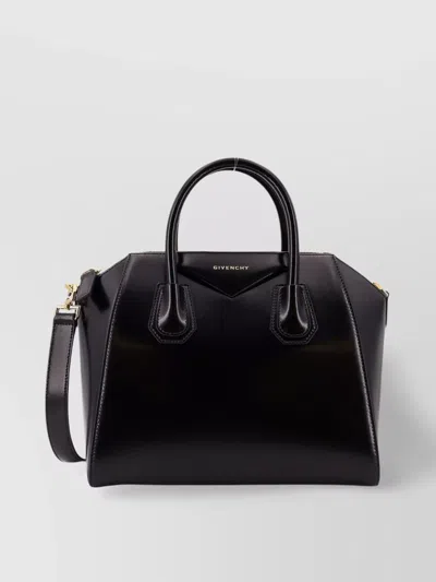 Givenchy Small Leather Shoulder Bag With Structured Silhouette In Black