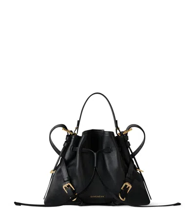 Givenchy Small Leather Voyou Bucket Bag In Black