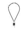 Givenchy Small Lock Crystal Necklace In Black