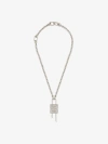 GIVENCHY SMALL LOCK NECKLACE IN METAL WITH CRYSTALS