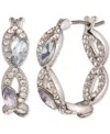 Givenchy Small Mixed Crystal Openwork Hoop Earrings, 0.68" In Multi