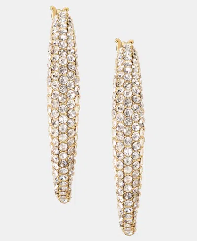 Givenchy Small Pave Hoop Earrings, 1" In Gold