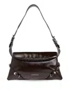 Givenchy Voyou Small Shoulder Bag In Leather In 褐色
