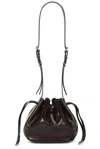 Givenchy Small Pumpkin Drawstring Leather Bucket Bag In Ebony Brown
