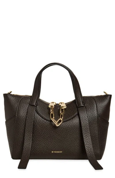 Givenchy Small Snatch Chain Zip Handheld Bag In Chocolate
