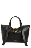 Givenchy Small Snatch Leather Chain Zip Tote In Black