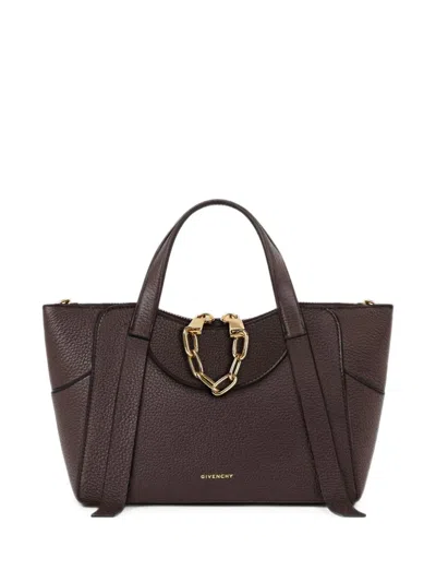 Givenchy Small The Snatch Bag In Grained Leather In Brown