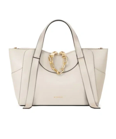 Givenchy Small The Snatch Bag In Grained Leather In Cream