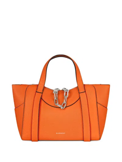 Givenchy Small The Snatch Bag In Grained Leather In Orange