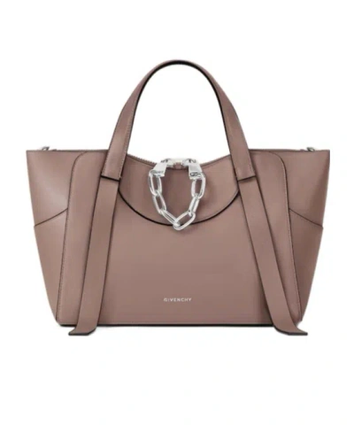 Givenchy Small The Snatch Bag In Grained Leather In Taupe