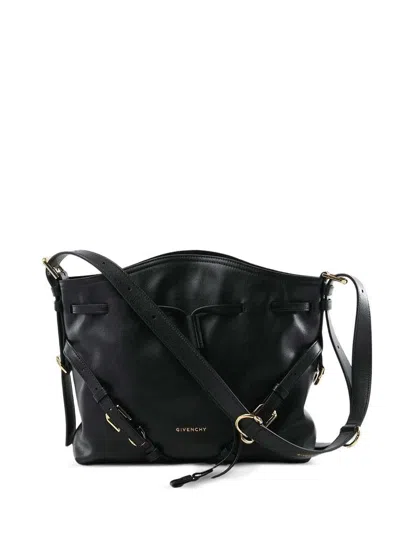 Givenchy Small Voyou Bucket Bag In Glossy Leather In Brown