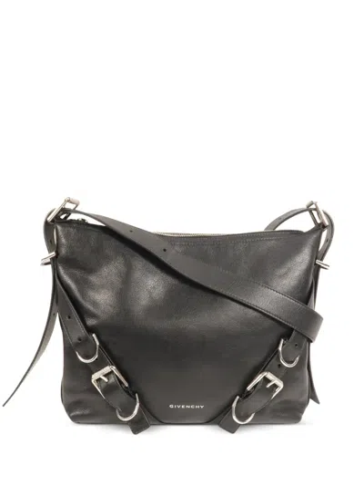 Pre-owned Givenchy Small Voyou Buckled Shoulder Bag In Black