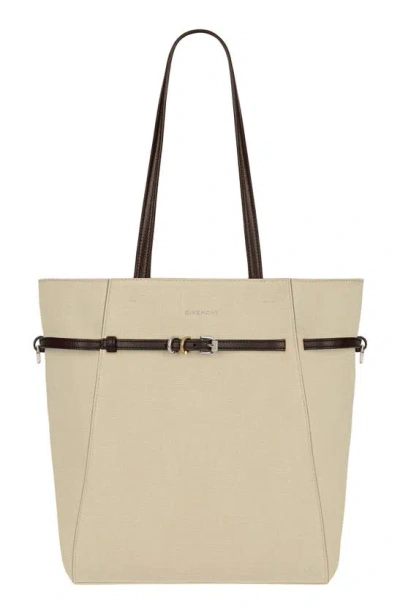 Givenchy Small Voyou Canvas Tote In Neutral