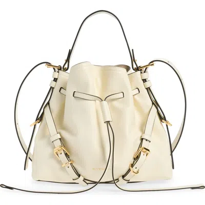 Givenchy Small Voyou Leather Bucket Bag In White